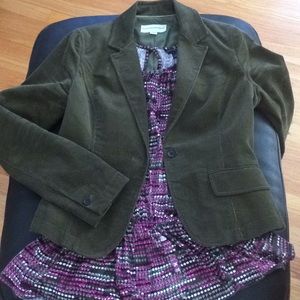 Banana Republic Women’s Corduroy Blazer - Size 4 - Olive Green
